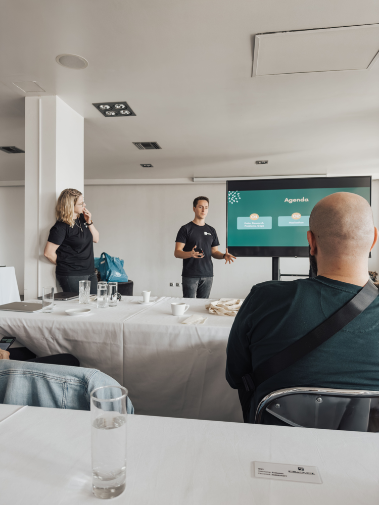 Business presentation in a professional meeting environment